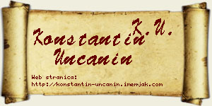 Konstantin Unčanin vizit kartica